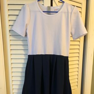 Lularoe Amelia Medium White/navy